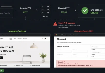HTTP 200 sito online ma rotto WordPress